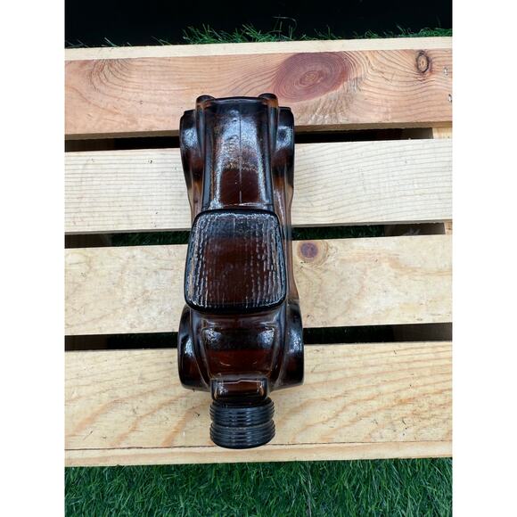 Vintage Brown Avon Sterling Six Car Leather After Shave Bottle – 7 oz - Picture 5 of 7